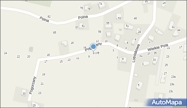 Zabierzów, Pogorzany, 7, mapa Zabierzów