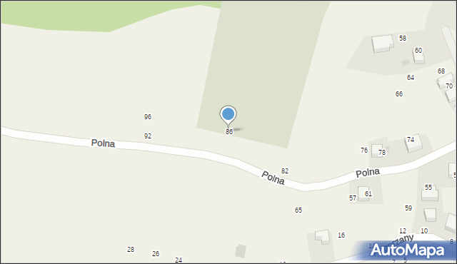 Zabierzów, Polna, 86, mapa Zabierzów