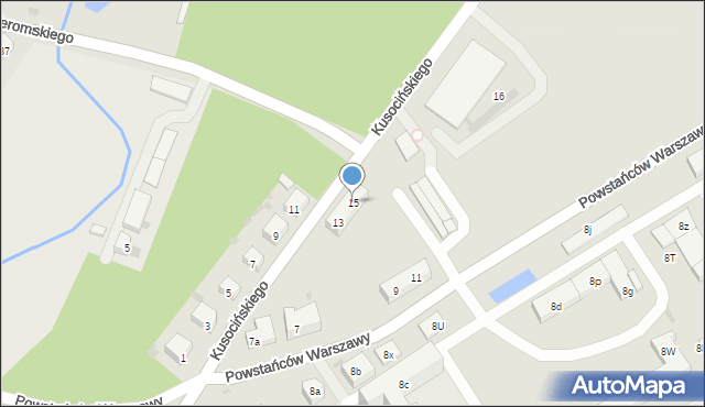 Ząbkowice Śląskie, Powstańców Warszawy, 15, mapa Ząbkowice Śląskie