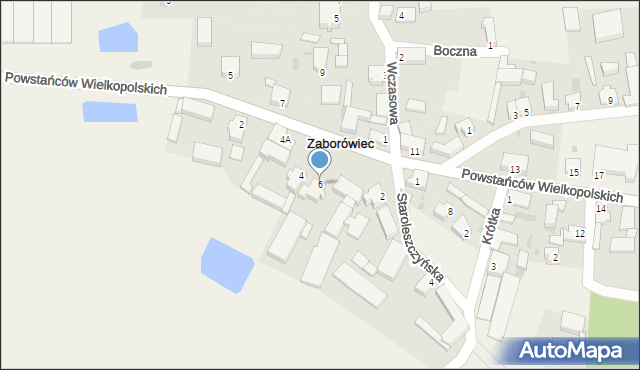 Zaborówiec, Powstańców Wielkopolskich, 6, mapa Zaborówiec