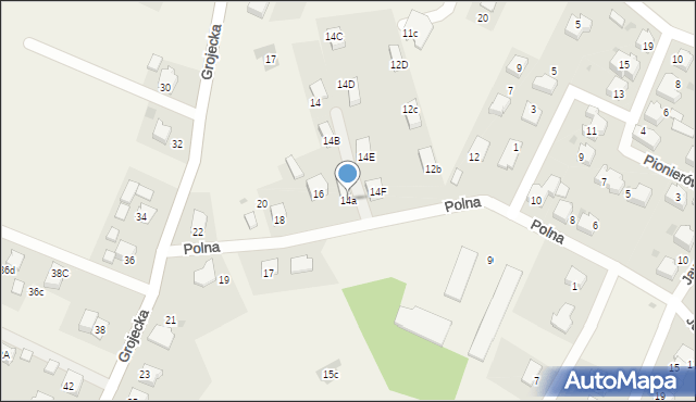 Zaborze, Polna, 14a, mapa Zaborze