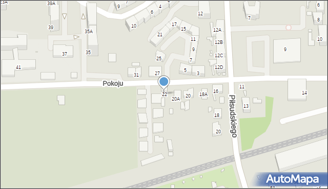 Zabrze, Pokoju, 22, mapa Zabrza