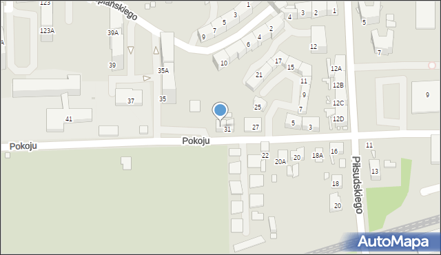 Zabrze, Pokoju, 33, mapa Zabrza