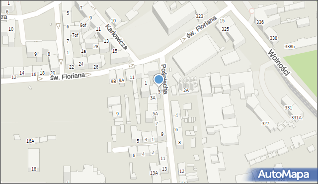 Zabrze, Pośpiecha Pawła, ks., 3, mapa Zabrza