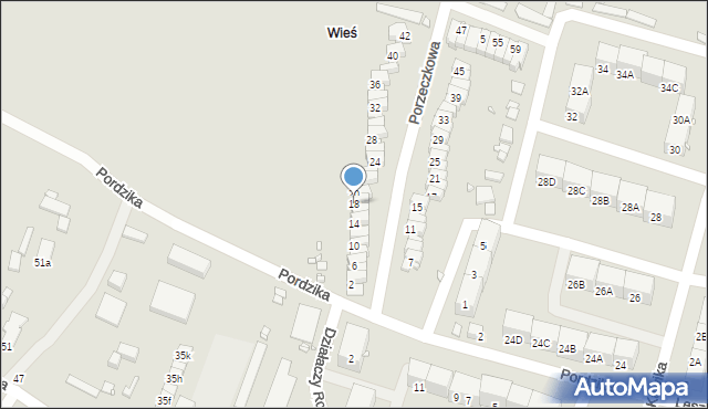 Zabrze, Porzeczkowa, 18, mapa Zabrza