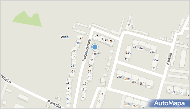 Zabrze, Porzeczkowa, 39, mapa Zabrza