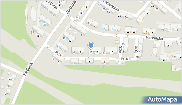 Zabrze, Polskiego Czerwonego Krzyża, 10, mapa Zabrza
