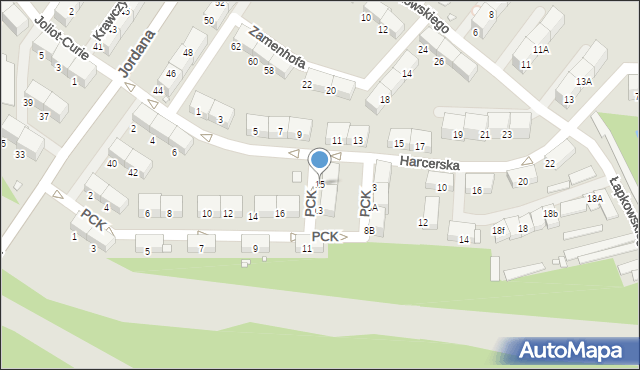 Zabrze, Polskiego Czerwonego Krzyża, 15, mapa Zabrza