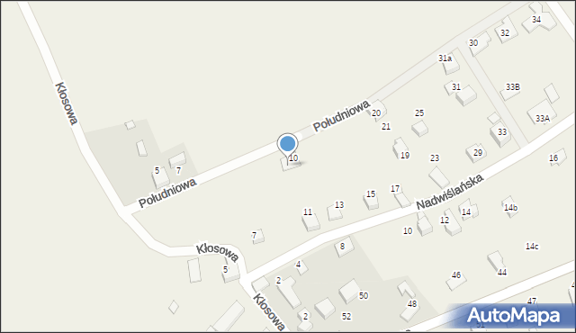 Zabrzeg, Południowa, 12, mapa Zabrzeg