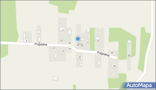 Zachełmie, Pogodna, 23, mapa Zachełmie