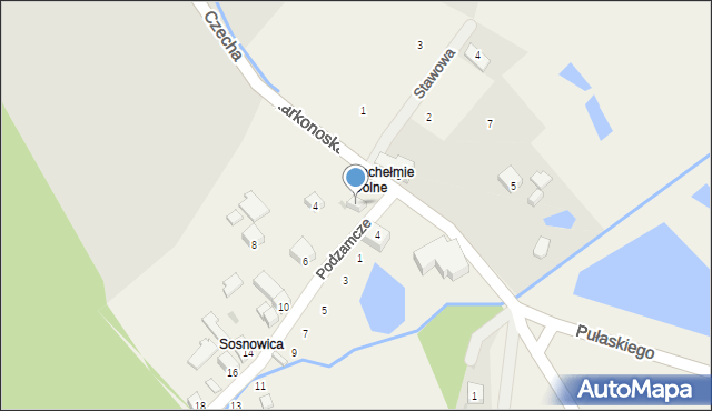 Zachełmie, Podzamcze, 18, mapa Zachełmie