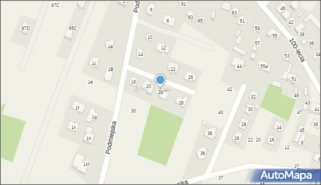 Zagościniec, Podmiejska, 24, mapa Zagościniec