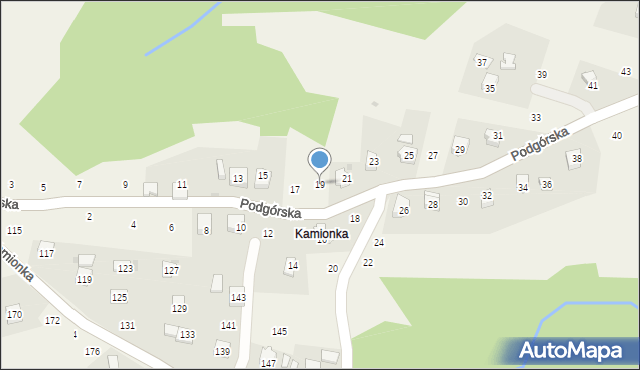 Zakliczyn, Podgórska, 19, mapa Zakliczyn