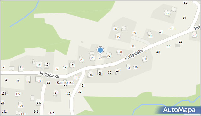 Zakliczyn, Podgórska, 27, mapa Zakliczyn