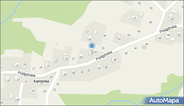 Zakliczyn, Podgórska, 31, mapa Zakliczyn