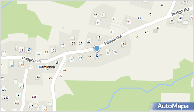 Zakliczyn, Podgórska, 32, mapa Zakliczyn