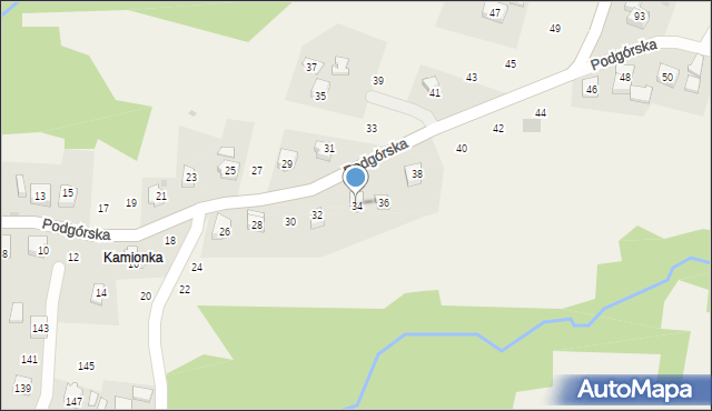 Zakliczyn, Podgórska, 34, mapa Zakliczyn