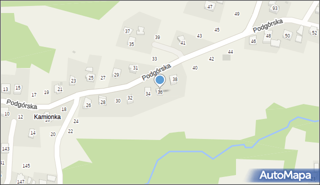 Zakliczyn, Podgórska, 36, mapa Zakliczyn