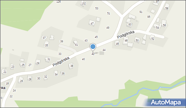 Zakliczyn, Podgórska, 42, mapa Zakliczyn