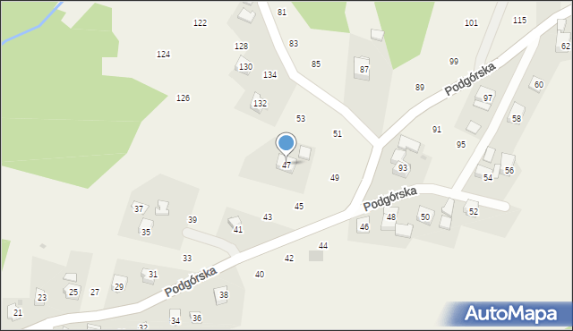 Zakliczyn, Podgórska, 47, mapa Zakliczyn