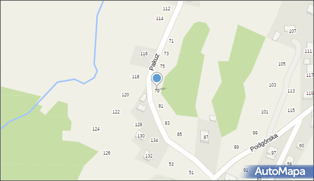 Zakliczyn, Podgórska, 79, mapa Zakliczyn