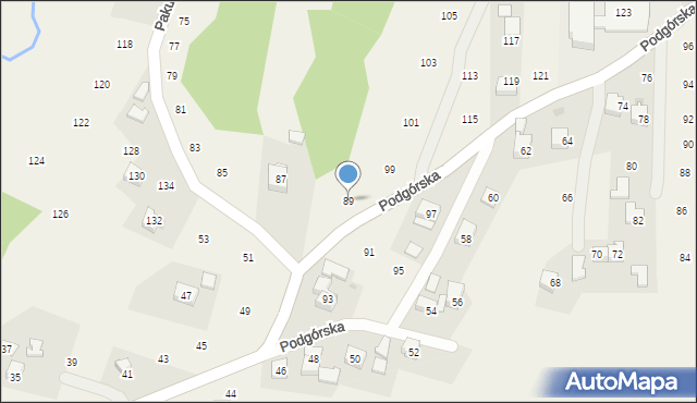 Zakliczyn, Podgórska, 89, mapa Zakliczyn