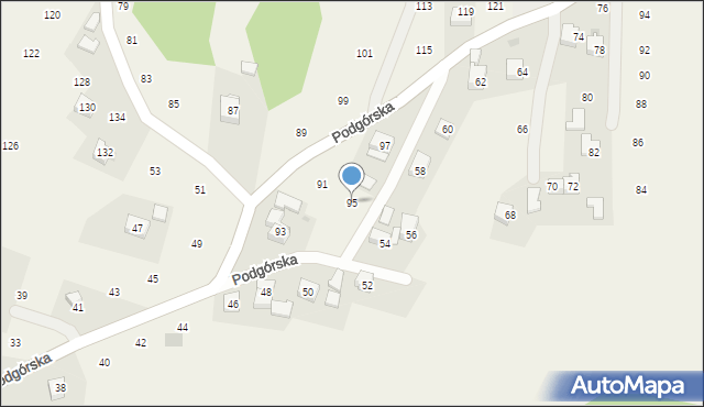 Zakliczyn, Podgórska, 95, mapa Zakliczyn