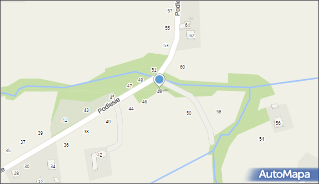 Zakliczyn, Podlesie, 48, mapa Zakliczyn