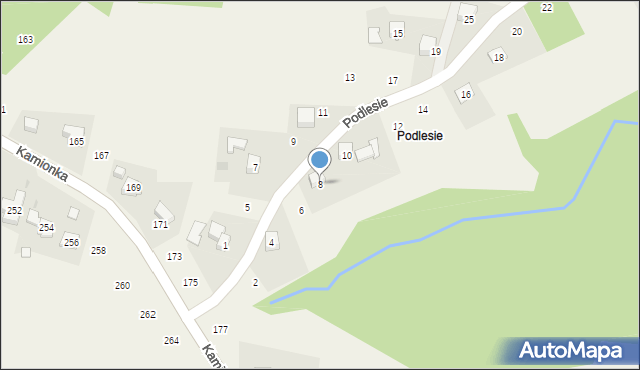 Zakliczyn, Podlesie, 8, mapa Zakliczyn