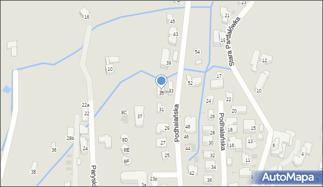 Zakopane, Podhalańska, 35, mapa Zakopanego