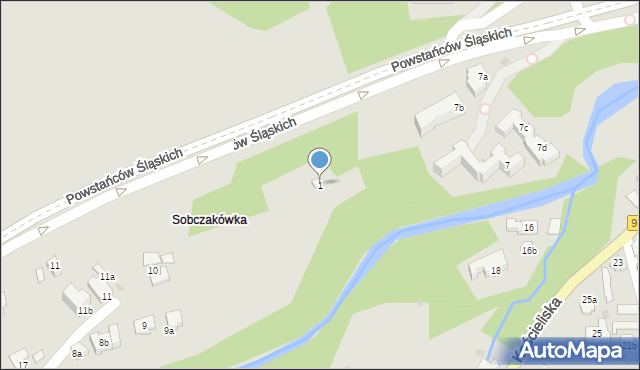 Zakopane, Powstańców Śląskich, 1, mapa Zakopanego