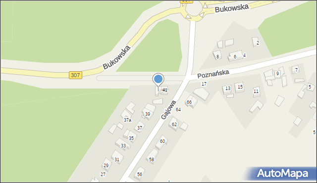 Zakrzewo, Poznańska, 19, mapa Zakrzewo