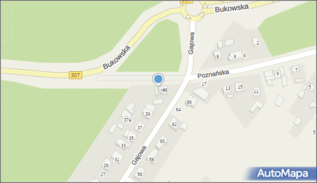 Zakrzewo, Poznańska, 19, mapa Zakrzewo