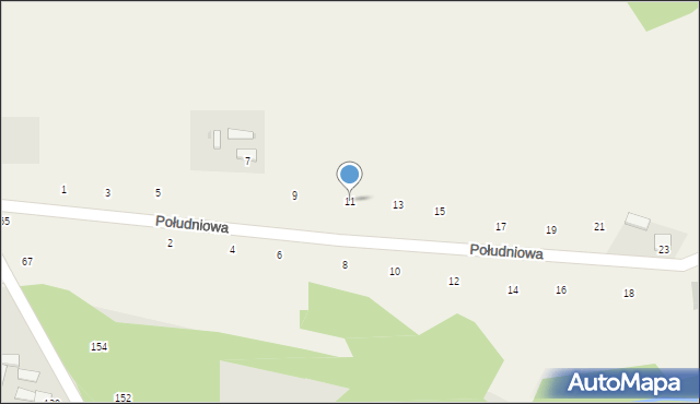 Zalasowa, Południowa, 11, mapa Zalasowa