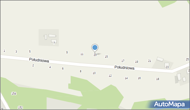 Zalasowa, Południowa, 13, mapa Zalasowa