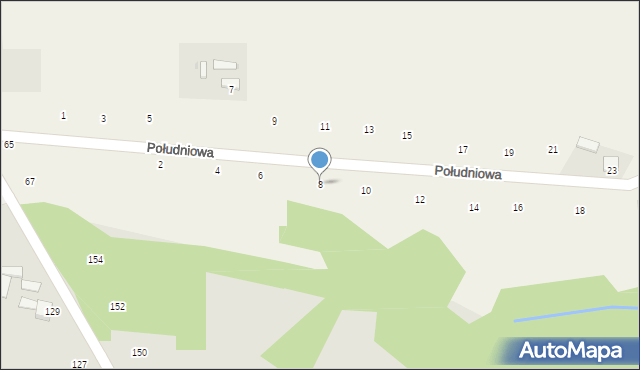 Zalasowa, Południowa, 8, mapa Zalasowa