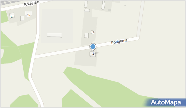 Zalesice, Podgórna, 2, mapa Zalesice