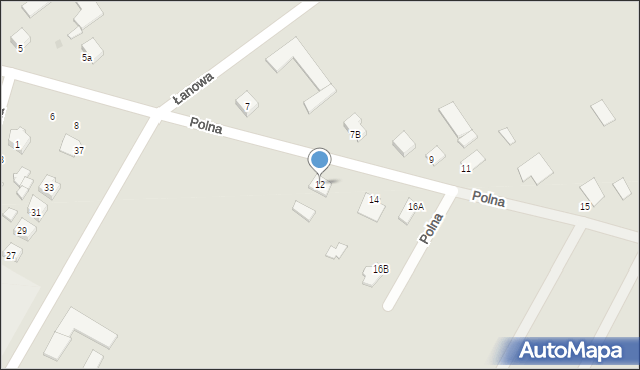 Zambrów, Polna, 12, mapa Zambrów