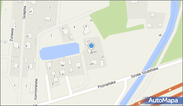 Zamość, Poznańska, 15, mapa Zamościa