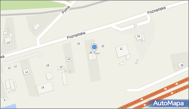 Zamość, Poznańska, 28, mapa Zamościa