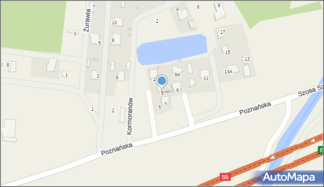 Zamość, Poznańska, 3, mapa Zamościa