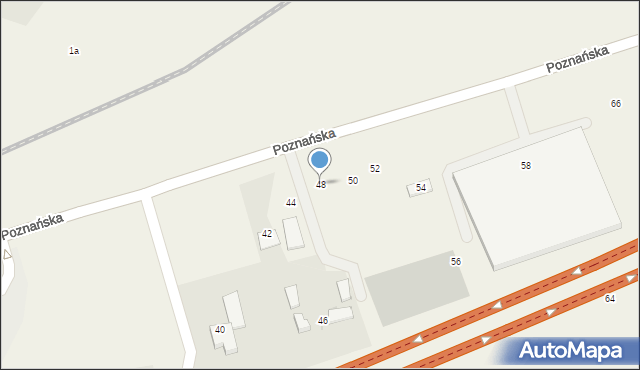 Zamość, Poznańska, 48, mapa Zamościa