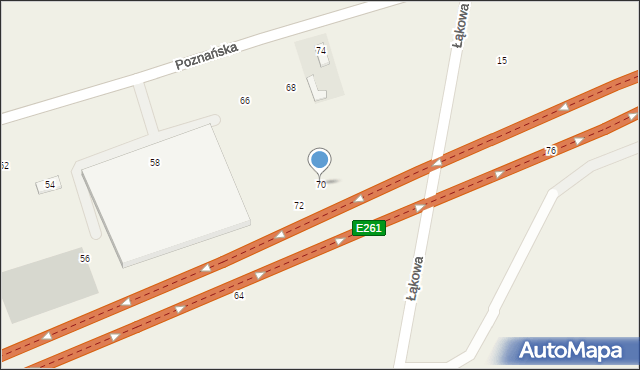 Zamość, Poznańska, 70, mapa Zamościa