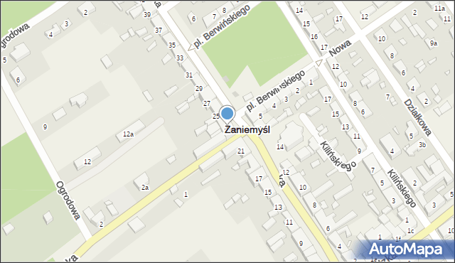 Zaniemyśl, Poznańska, 23, mapa Zaniemyśl