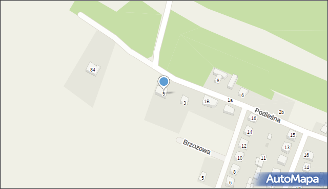 Zapolice, Podleśna, 5, mapa Zapolice