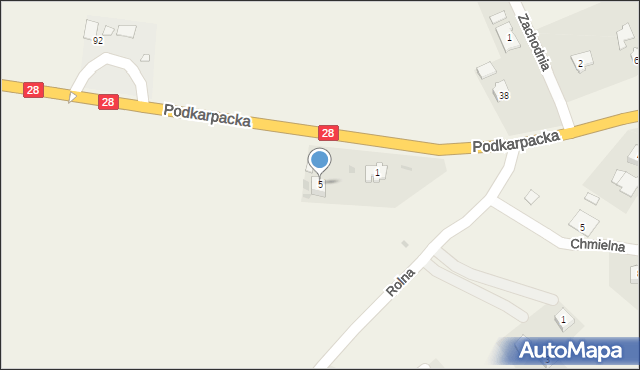 Zarszyn, Podkarpacka, 5, mapa Zarszyn