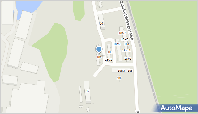 Żary, Powstańców Wielkopolskich, 18e, mapa Żary