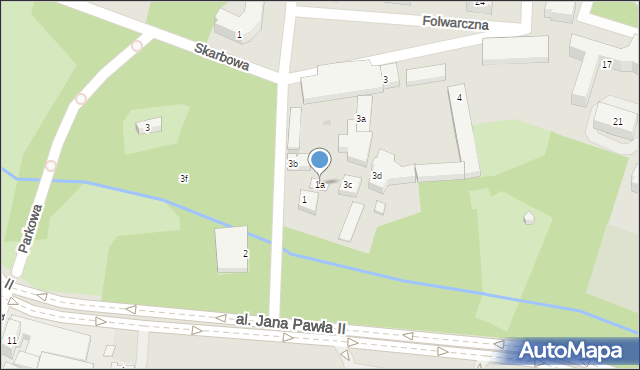 Żary, Poznańska, 1a, mapa Żary