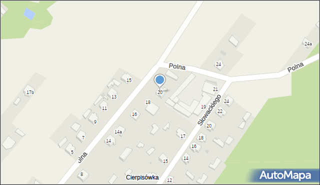 Zarzecze, Polna, 20, mapa Zarzecze