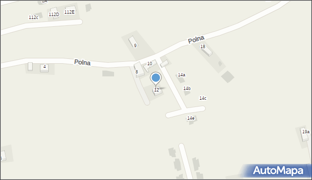 Zaskale, Polna, 12, mapa Zaskale
